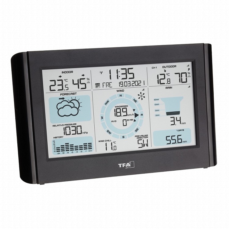 Stazione Meteo da Parete Grande | Orologio con Stazione Meteo da Parete | Stazione Meteo Oregon Roma