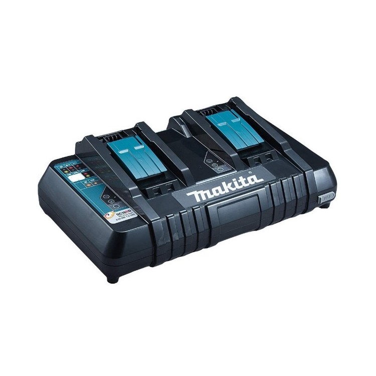 Caricabatterie Makita Doppio DC18RD (Bulk) Caricabatterie Makita 18V Prezzo | Batteria e Caricabatteria Makita | Carica Batteria Makita 18V 3Ah