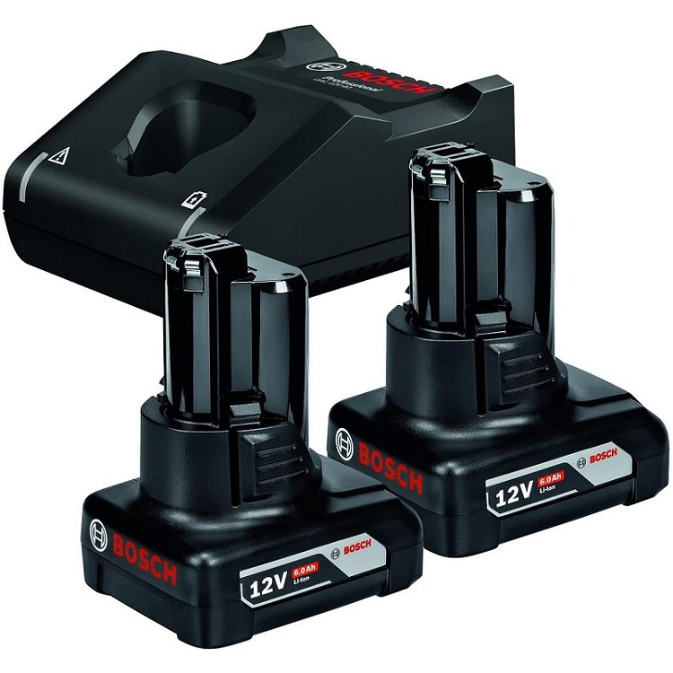 Caricabatterie Bosch GAL 12V-40 + 2 Batterie Ricaricabili GBA 12V 6,0Ah Caricabatterie Bosch al Miglior Prezzo | Carica Batteria Bosch 18V 5Ah | Caricabatterie Bosch 12V