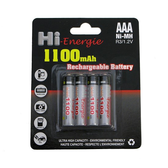 Batteria AAA “ministilo” ricaricabile 1100mah NI-MH