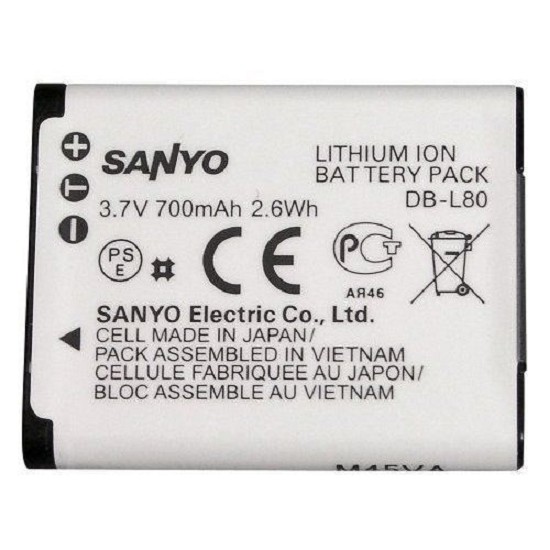 Batterie Sanyo DB L80 Lithium Ion