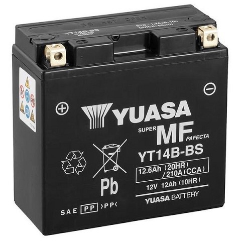 Batteria Moto 12V 12,6Ah 210A YT14B-BS