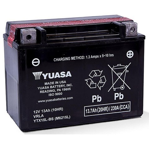 Batteria Moto 12V 13,7Ah 230A YTX15L-BS