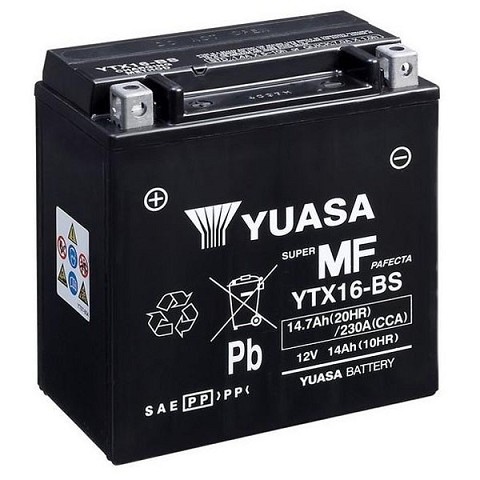 Batteria Moto 12V 14,7Ah 230A YTX16-BS