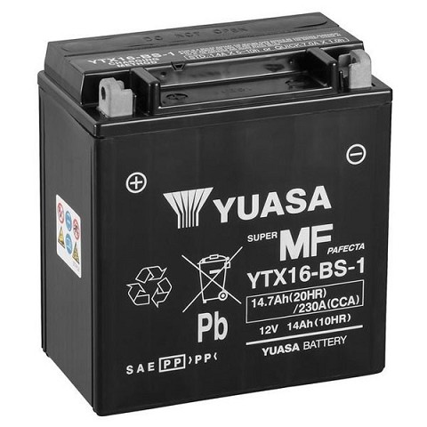 Batteria Moto 12V 14,7Ah 230A YTX16-BS-1