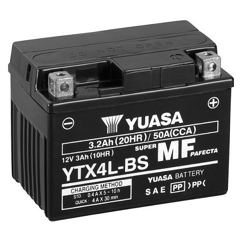 Batteria Moto 12V 3,2Ah 50A YTX4L-BS