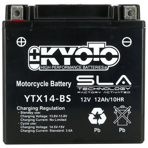 Batteria Moto 12V 12Ah YTX14-BS
