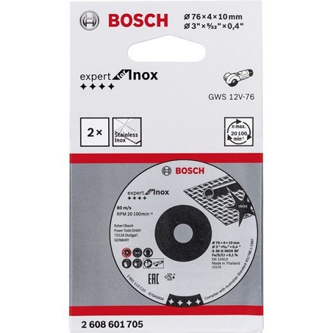 Mola da Smeriglio 76x4x10mm ExpertforInox