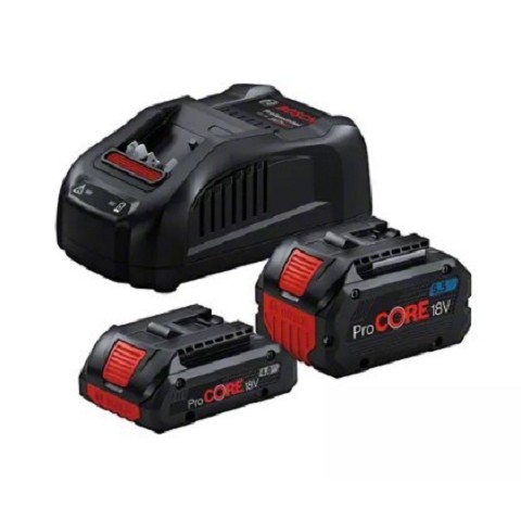 Carica Batteria Bosch GAL 1880 CV + 2 Batterie Ricaricabili 18V, 1 da 4,0Ah ed 1 da 5,5Ah ProCore